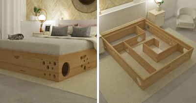 Cat Owners Delight Over This Perfect Bed That's Designed With Cats In Mind