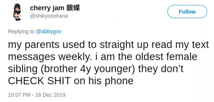 Little brothers get away with the MOST.