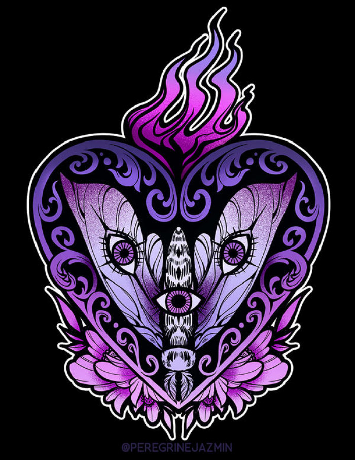 1. Moth Heart Purple