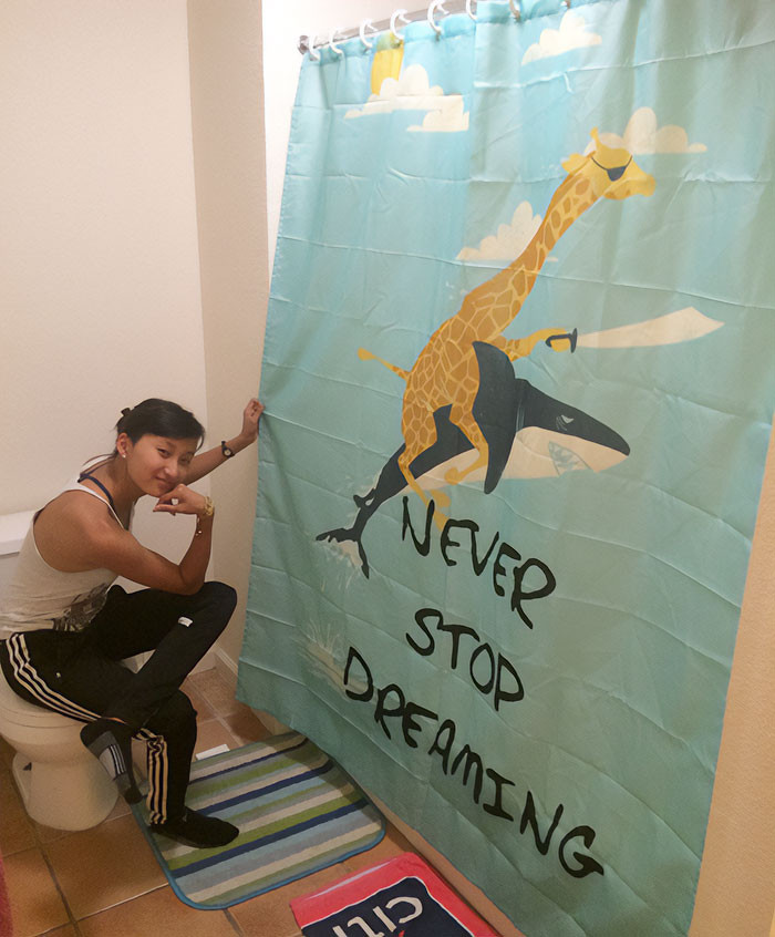10. My Roommate Picked Out This Shower Curtain