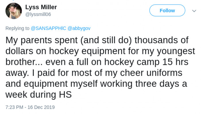 Can we backtrack to that sibling reparations idea? Let's discuss that some more.