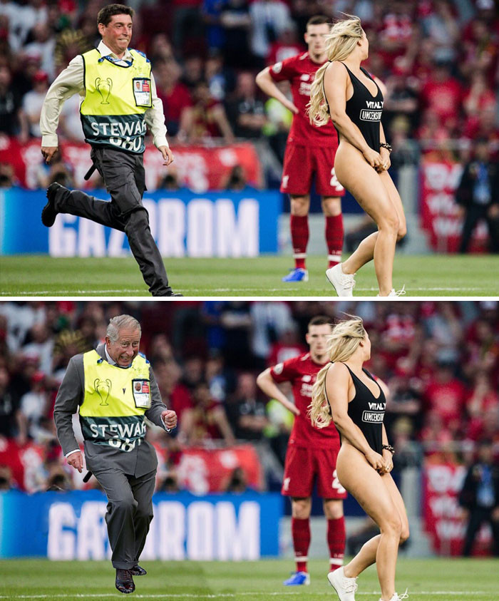 9. This steward chasing a streaker