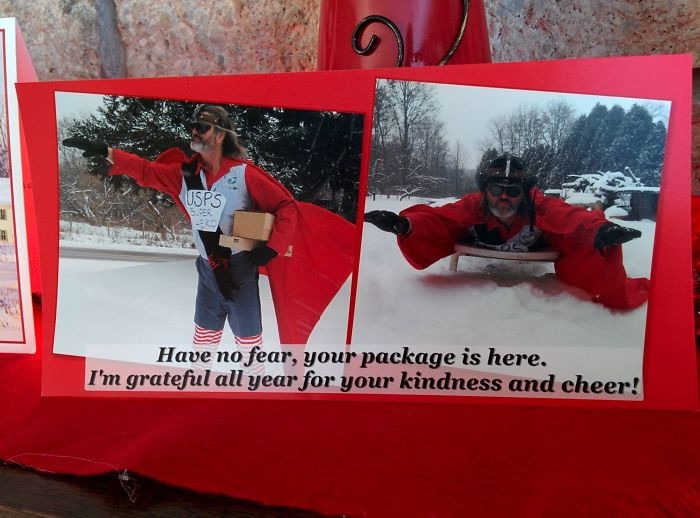 Grandma Got This Christmas Card From Her Mailman