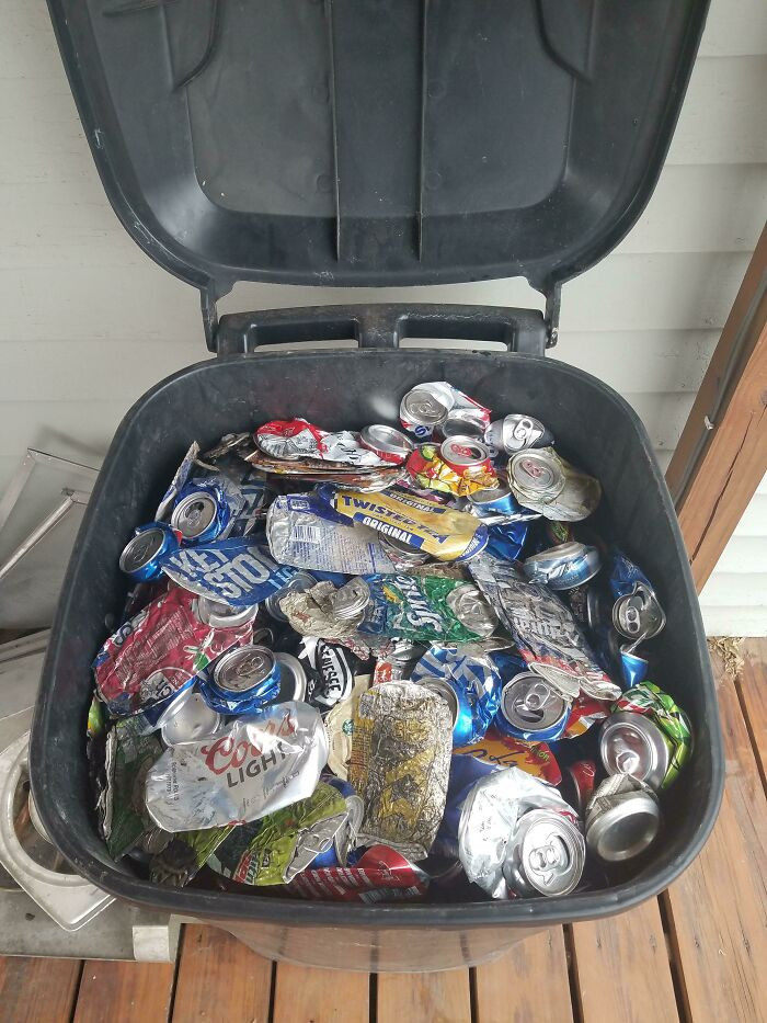 20. Multitasking at its finest! Getting your steps in while picking up recyclables.