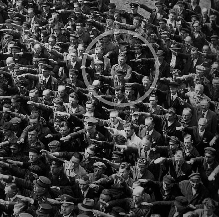 35. Someone Refusing To Do The Nazi Salute In 1936