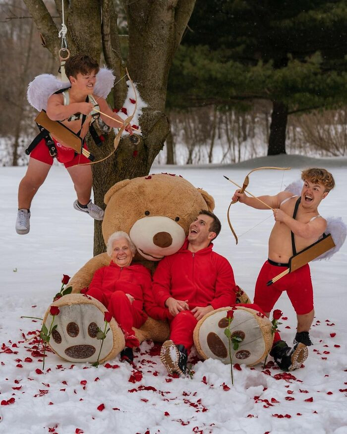 19. The cutest cupids are hitting on the cutest grandma grandson duo, wishing all happy valentines!
