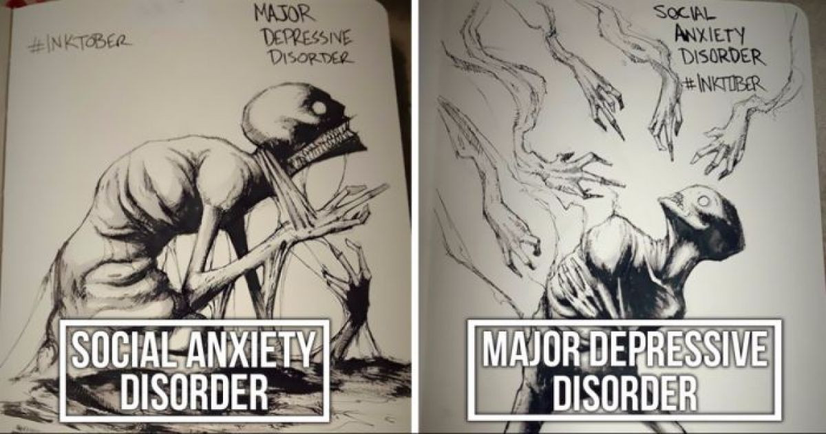 Talented Artist Perfectly Illustrates Mental Illness And Disorders