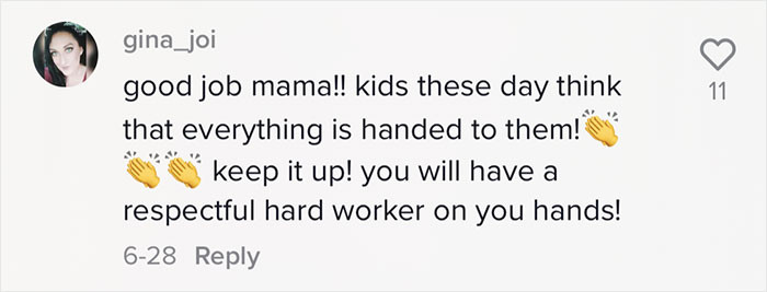 She's receiving praise from some.