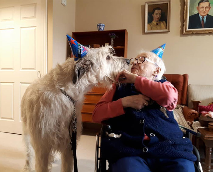 #11 Gilligan Sharing A Birthday Kiss With 110 Year Old Mariette