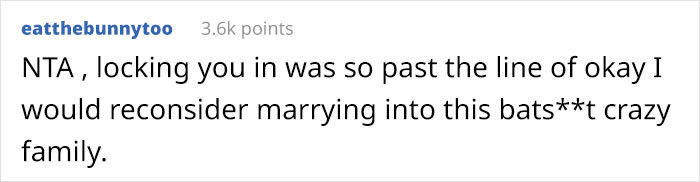 The part where they locked the door was where the whole situation escalated.