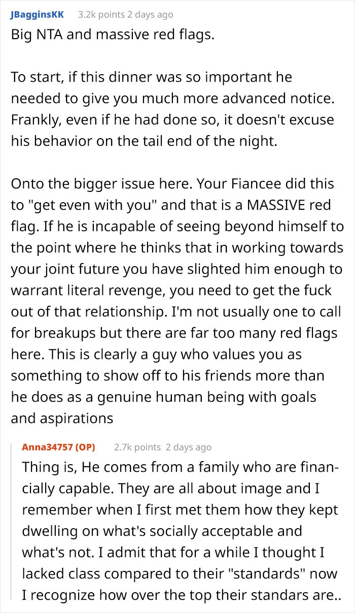 Their standards are over the top