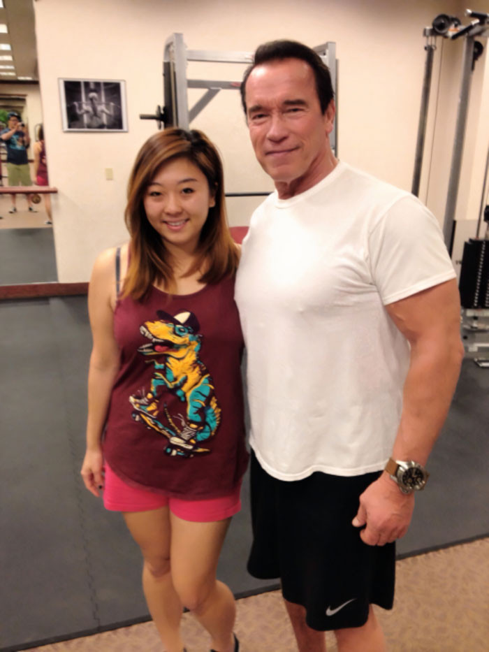 38. She got props from Arnold!