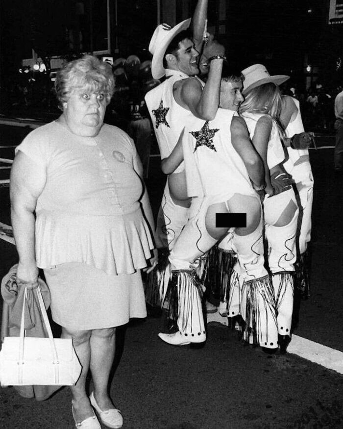 2. A 'Shook' Bystander At The Annual Sydney Gay & Lesbian Mardi Gras Parade In 1994