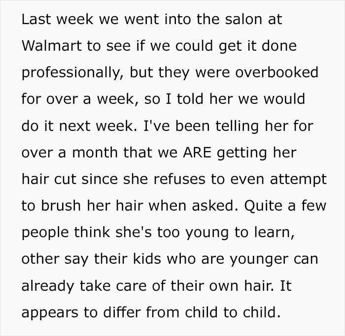 And he even tried taking her to a salon.