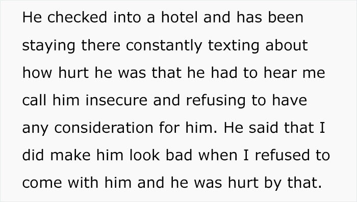 He checked into a hotel