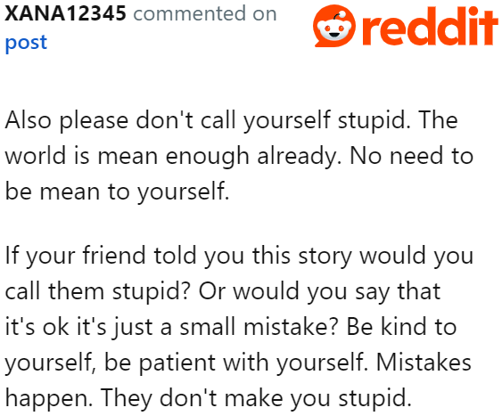 He shouldn't make himself feel bad by dwelling on what his dad just told him.