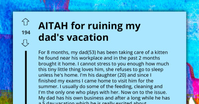 Lady Lays Concern to Dad Who Wants to Leave His Kitten Behind, Gets Accused of Ruining His Vacation