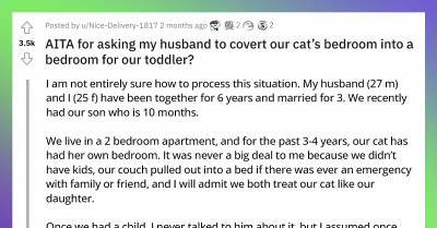 Trouble In Paradise As Husband Refuses To Convert The Cat’s Bedroom To His Toddler Son's Room