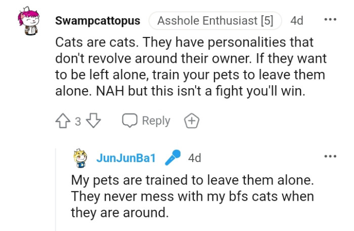 Train your pets to leave them alone