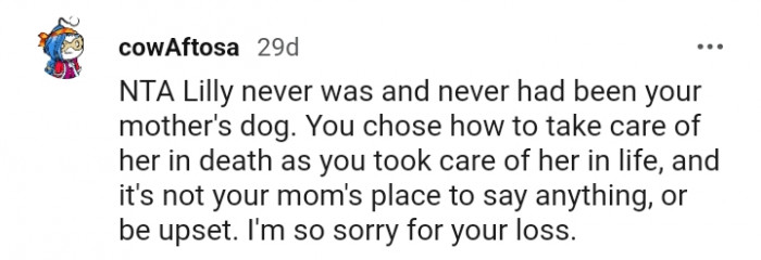 You choose how to take care of your dog