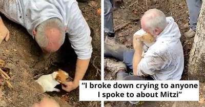 Man Overwhelmed With Joy After Long Days Of Searching End With Recovery Of His Lost Puppy