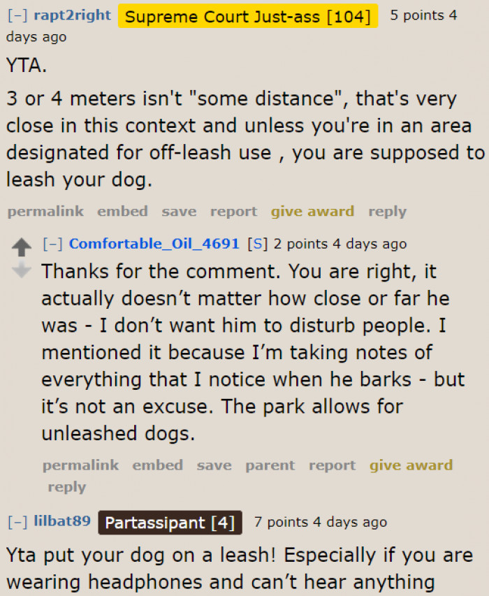 Four Meters Is Already Close, and the Dog Could Easily Get to the Man Should It Decide to Attack.