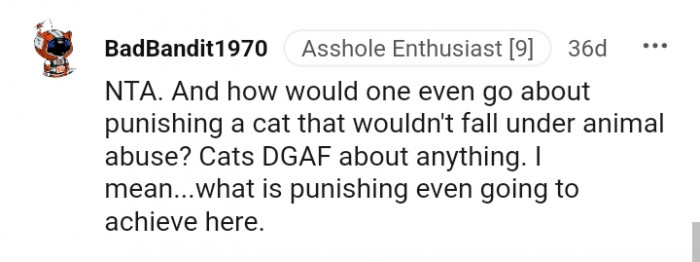 What is punishing going to achieve here?