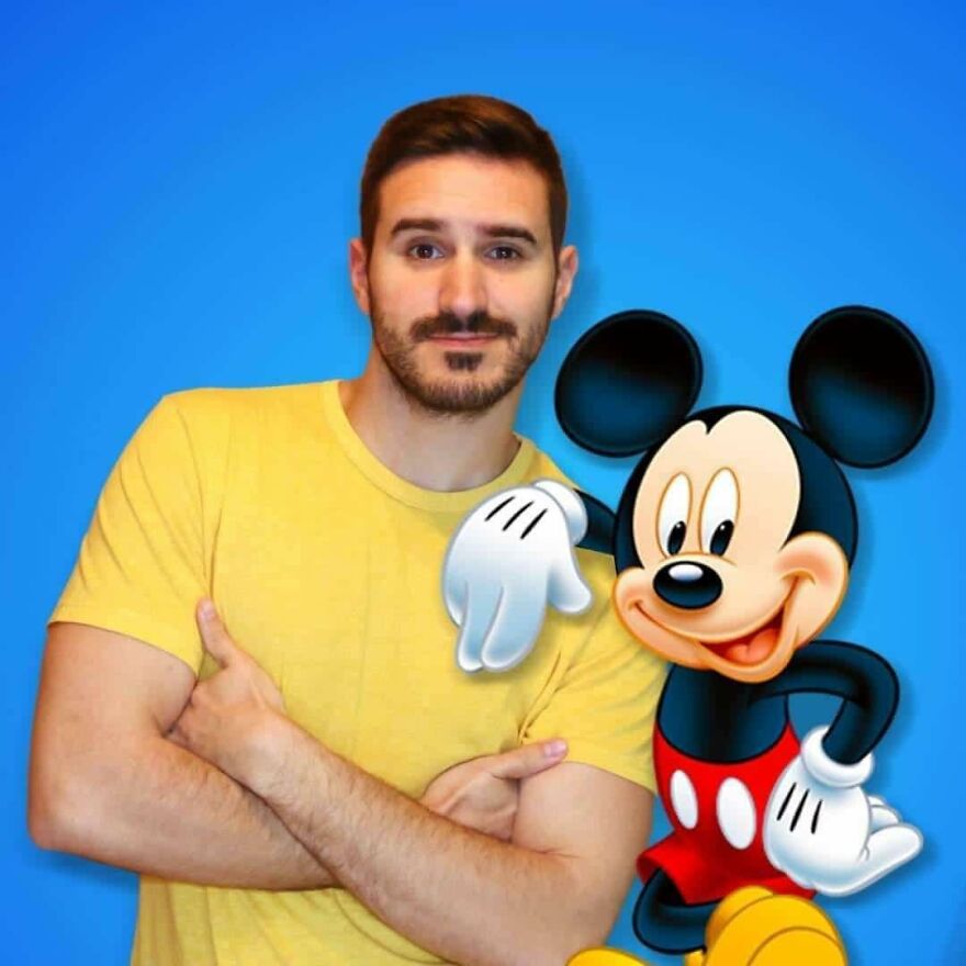 21. “Chillin' with the OG mouseketeer, Mickey Mouse himself.”