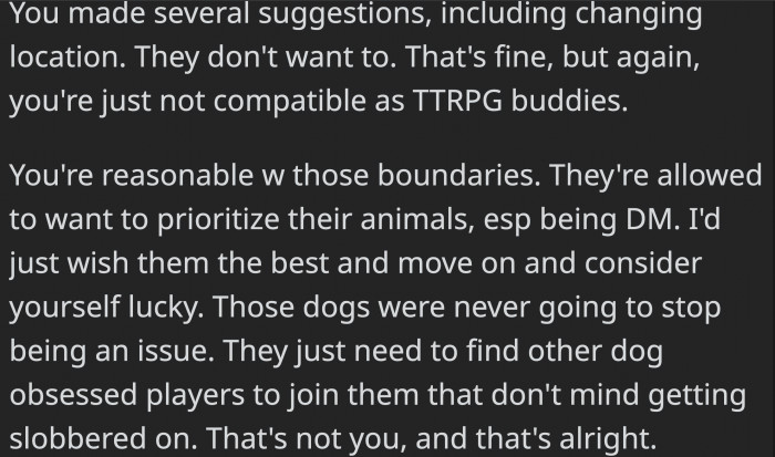 It's a Boundary That OP Can Prioritize, Just Like His Friends Who Are Also Allowed to Prioritize Their Dogs