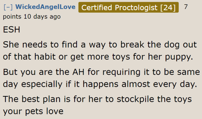 Just keep the toys away from the dog.