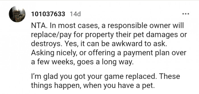 This Redditor is glad the OP got the game replaced