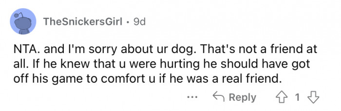 "That's not a friend at all."