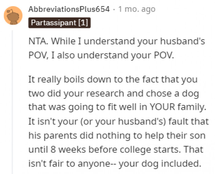 It's a lot to ask from someone.