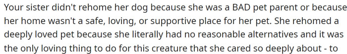 Basically, with all the circumstances, there were a million other things that she could have said to make the situation better.