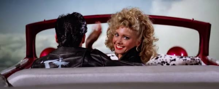 10. In Grease, when Sandy and Danny flew away in a car.