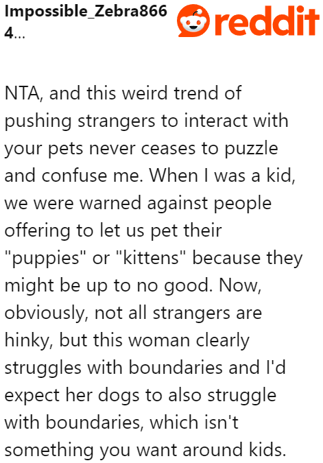 It is indeed strange to push the OP further when he already declined.