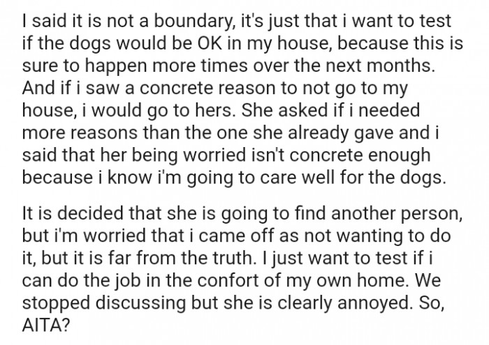 She asked if I needed more reasons