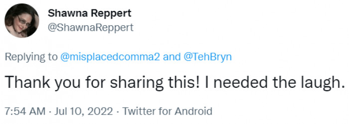 We really needed the laugh as well