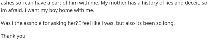 OP ends their post like this, asking for help from Reddit users who might have some insight after looking at it from an outside perspective.