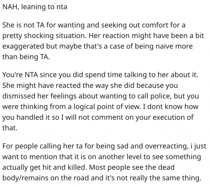 3. He was logical when his girlfriend needed him to be somewhat emotional.
