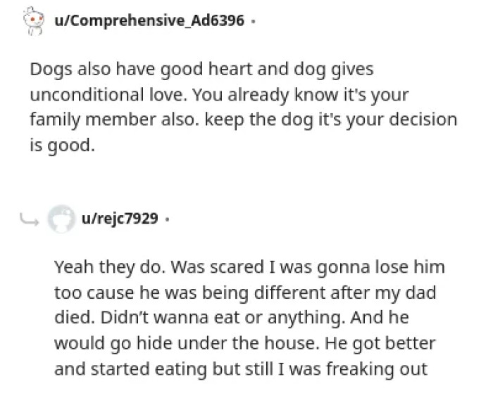 Keeping the dog is the best decision.