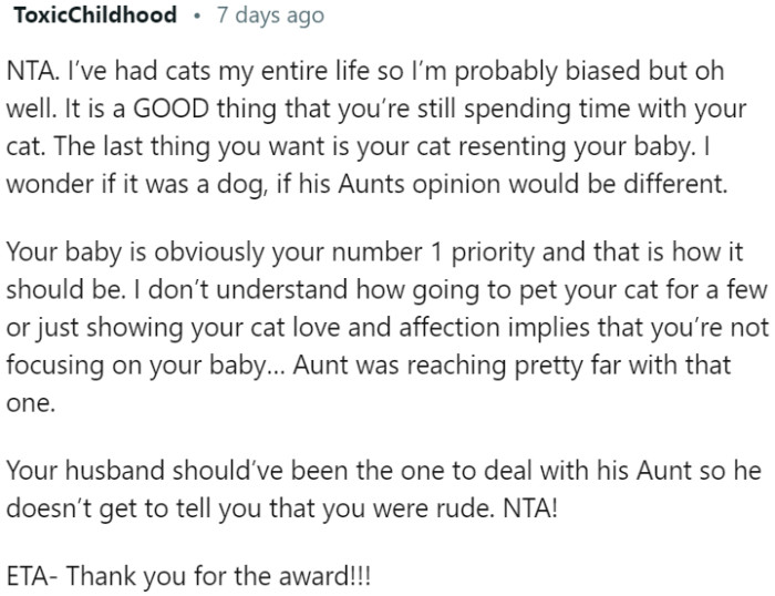 Prioritizing your baby while still giving love and attention to your cat is essential