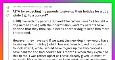 Parents Insist On Getting A Dog To Keep Their Daughter's Dog Company, And Want Her To Sacrifice Her Already Poor Social Life