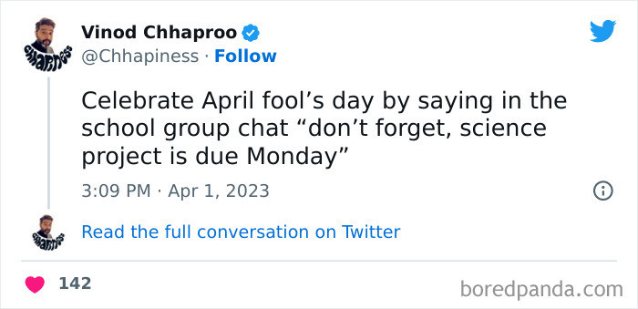 32. April fool's day