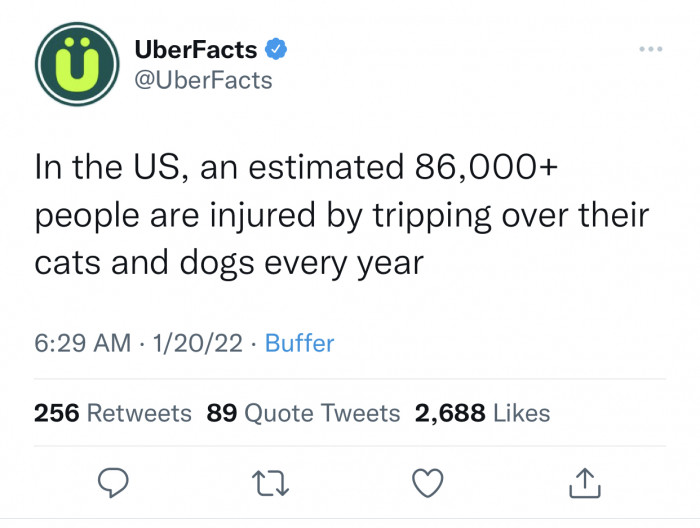 10. That's a lot of people tripping.
