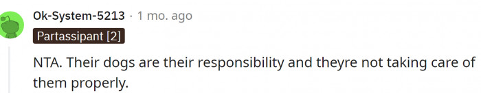 Their dogs - their responsibility