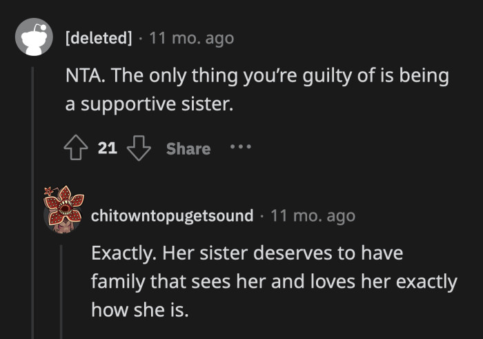Allie deserves to know that there are people who don't see her and her hobbies as something disgusting or weird.