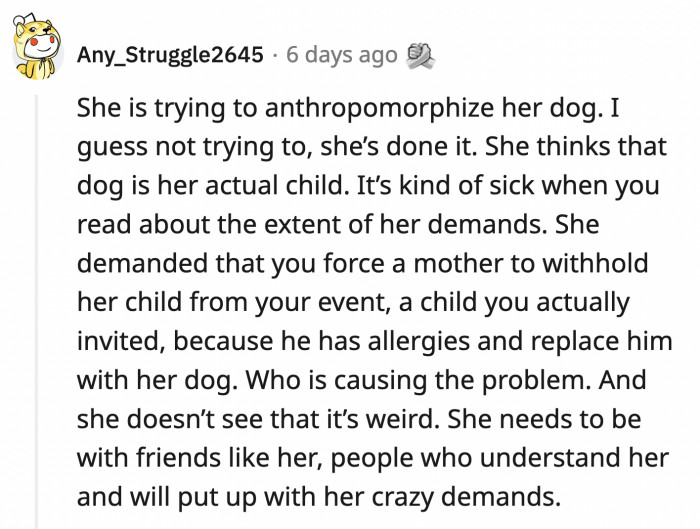 She's being so unreasonable, but she doesn't care.