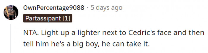 7. Let's see if he still feels the same way then