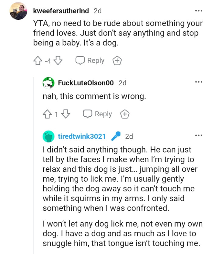 He can tell by the faces the OP makes